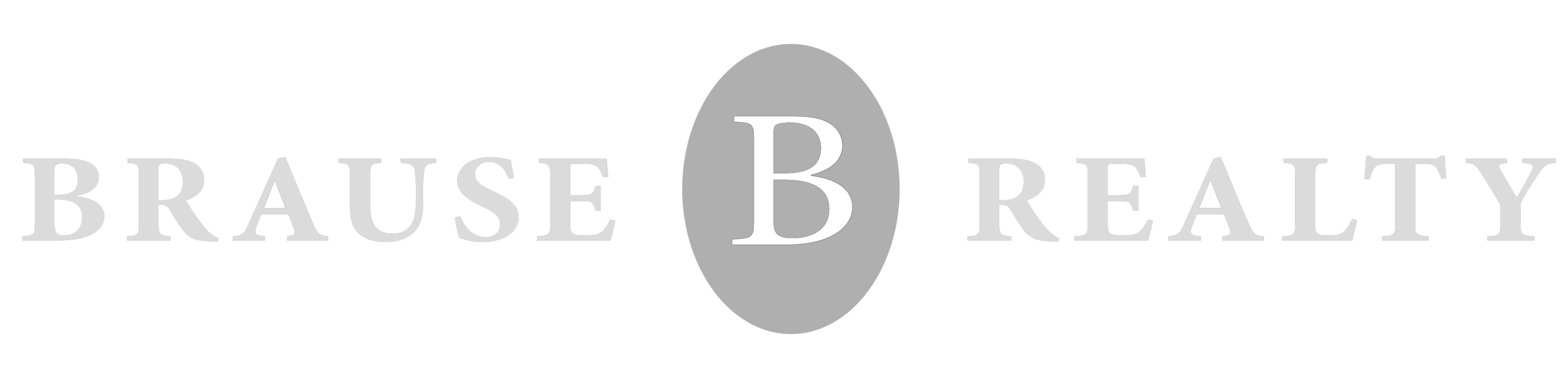 Brause Realty logo grey scale