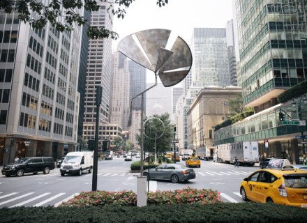 Rickey in NYC - Sculpture on Park Avenue